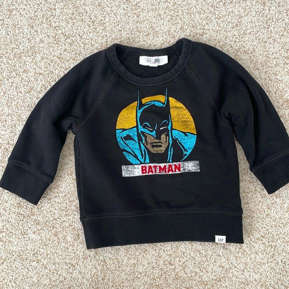 GAP Baby Batman Sweatshirt 18-24months black